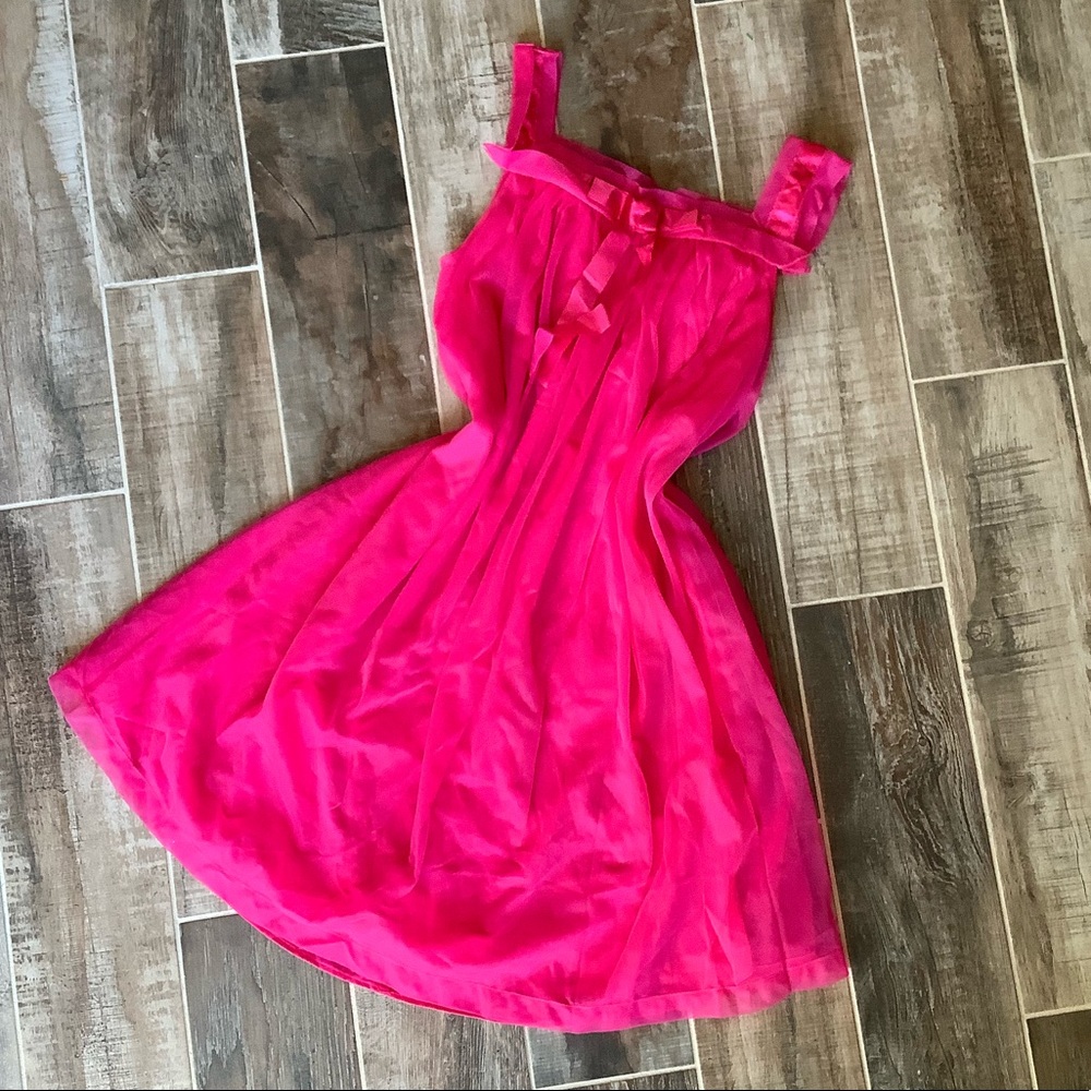 60’s Vintage Babydoll Pink Frilly Nightgown